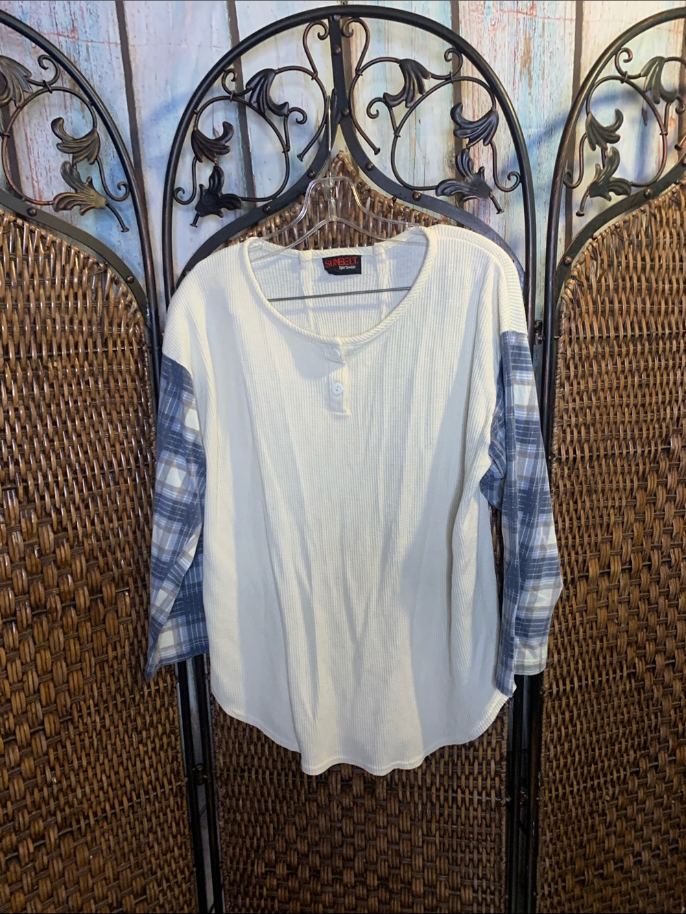 Vintage Sunbelt Sportswear Thermal Flannel Top